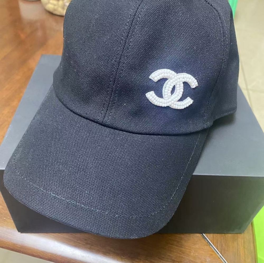 Chanel 23P Classic Double C Black Cap